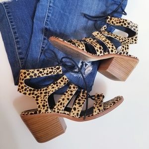 Sol sana Rudey Leopard lace up heels